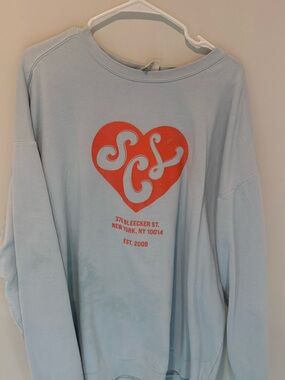 Stoney Clover Lane Light Blue Pullover with Red Heart Logo